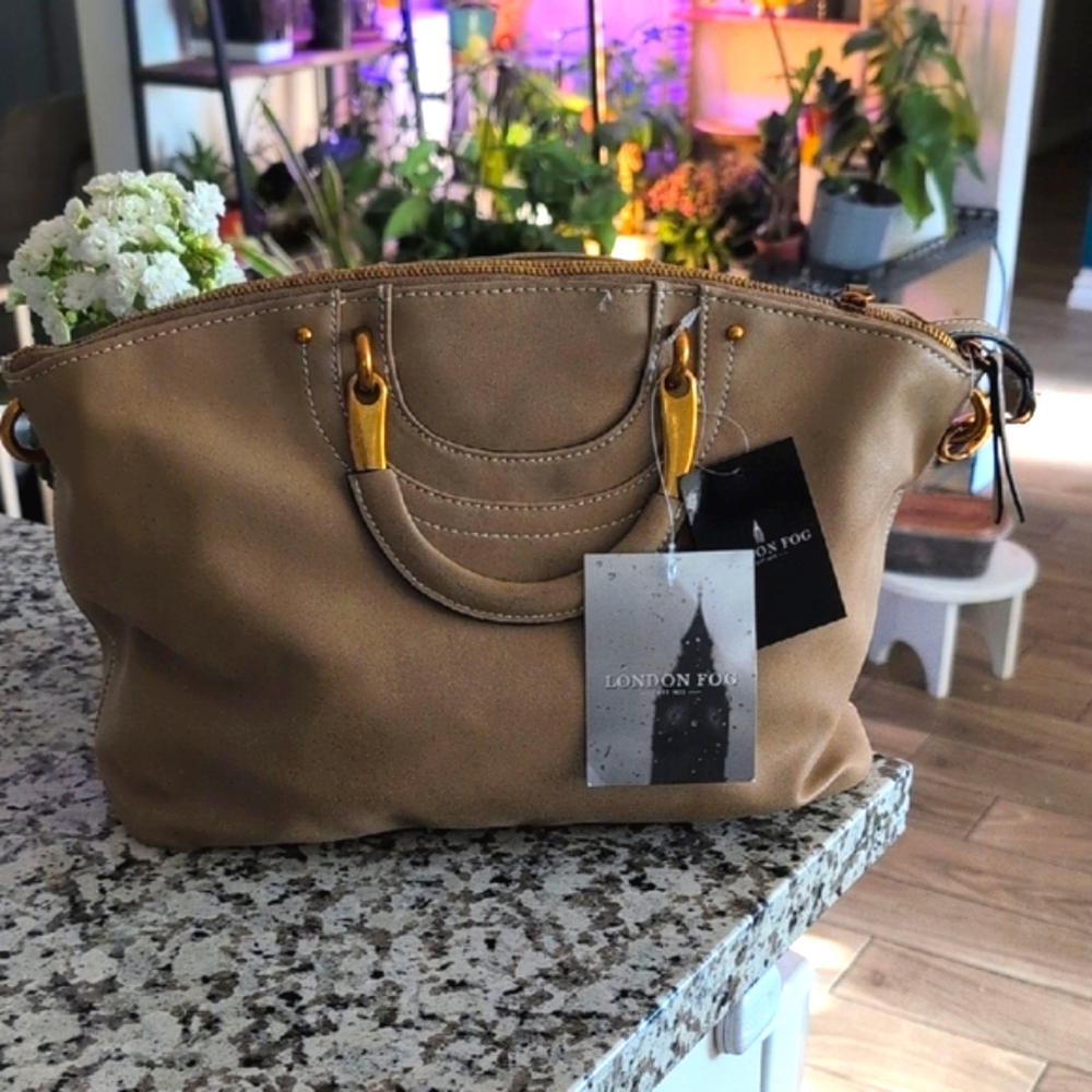 London Fog Tan Handbag